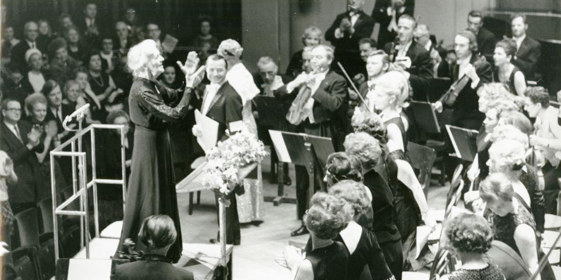 Nadia Boulanger in Palais des Beaux-Arts in 1970