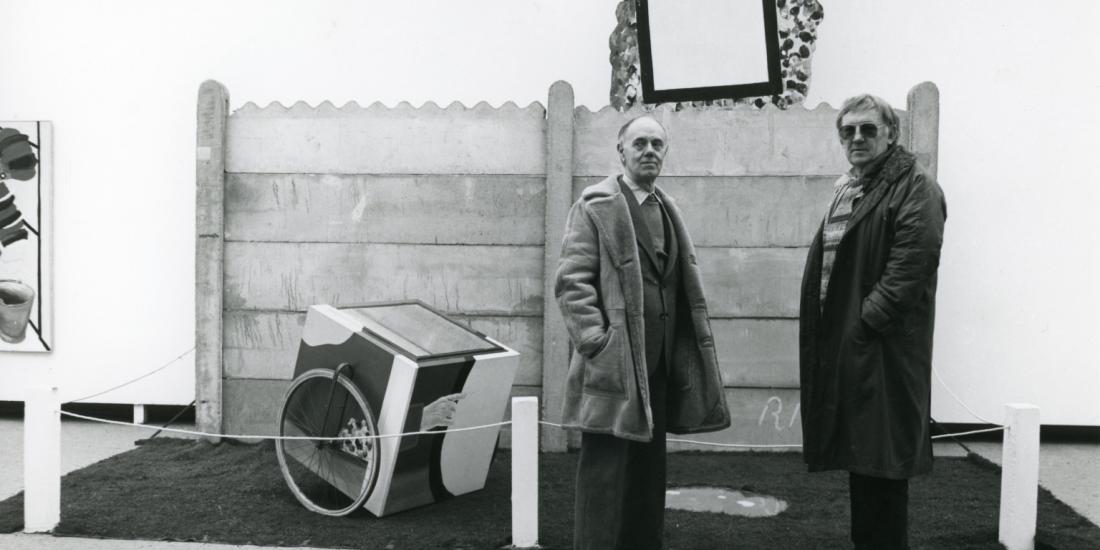 Roger Raveel and Hugo Claus at the Centre for Fine Arts in 1983
