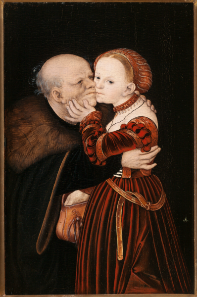 Lucas Cranach the Elder, The Ill-Matched Lovers (The Old Fool), ca. 1530, Národní galerie, Praag, inv. O 455, Photo ©️ National Gallery Prague 2026
