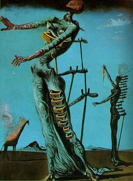 Salvador Dalí, Girafe en feu, 1937 © creative commons
