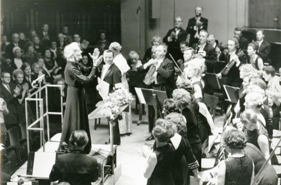 Nadia Boulanger in Palais des Beaux-Arts in 1970